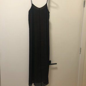 T by Alexander Wang Black Midi Slip dress, 100% Silk, XS, Worn Once